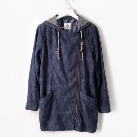 Cabi Adventure Anorak Hooded Chambray Jacket - Picture 2 of 8